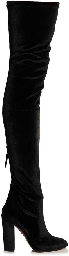 Aquazzura Velvet Over-the-Knee Boots ($995)