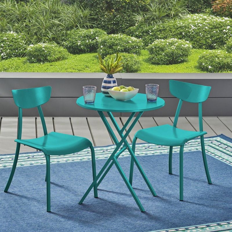 A Pop of Color: Christopher Knight Home Taro Patio Bistro Set