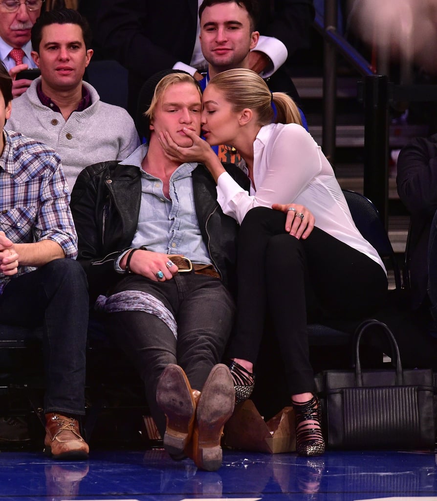 Gigi Hadid and Cody Simpson at Knicks Game April 2015