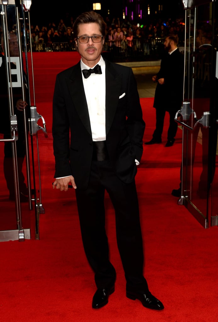 Brad Pitt looked sharp in his tuxedo at the Fury event at the BFI London Film Festival on Sunday.