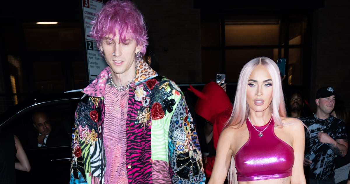 Megan Fox Nails Barbiecore in a Pink Bra Top Out With Machine Gun Kelly.jpg