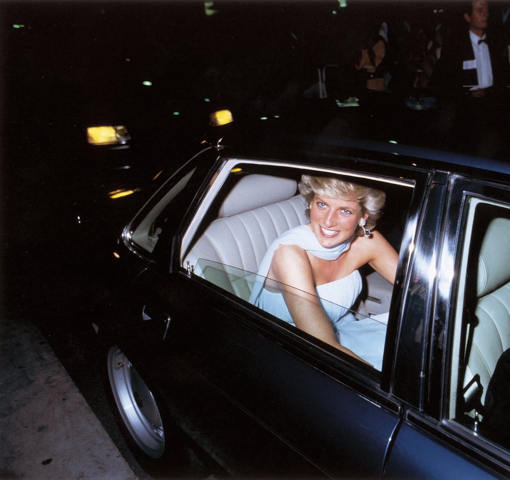 For her evening look, Princess Diana opted for an incredibly glamorous gown.