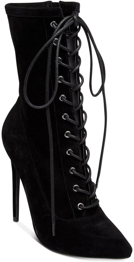 Steve Madden Satisfied Lace-Up Stiletto Booties