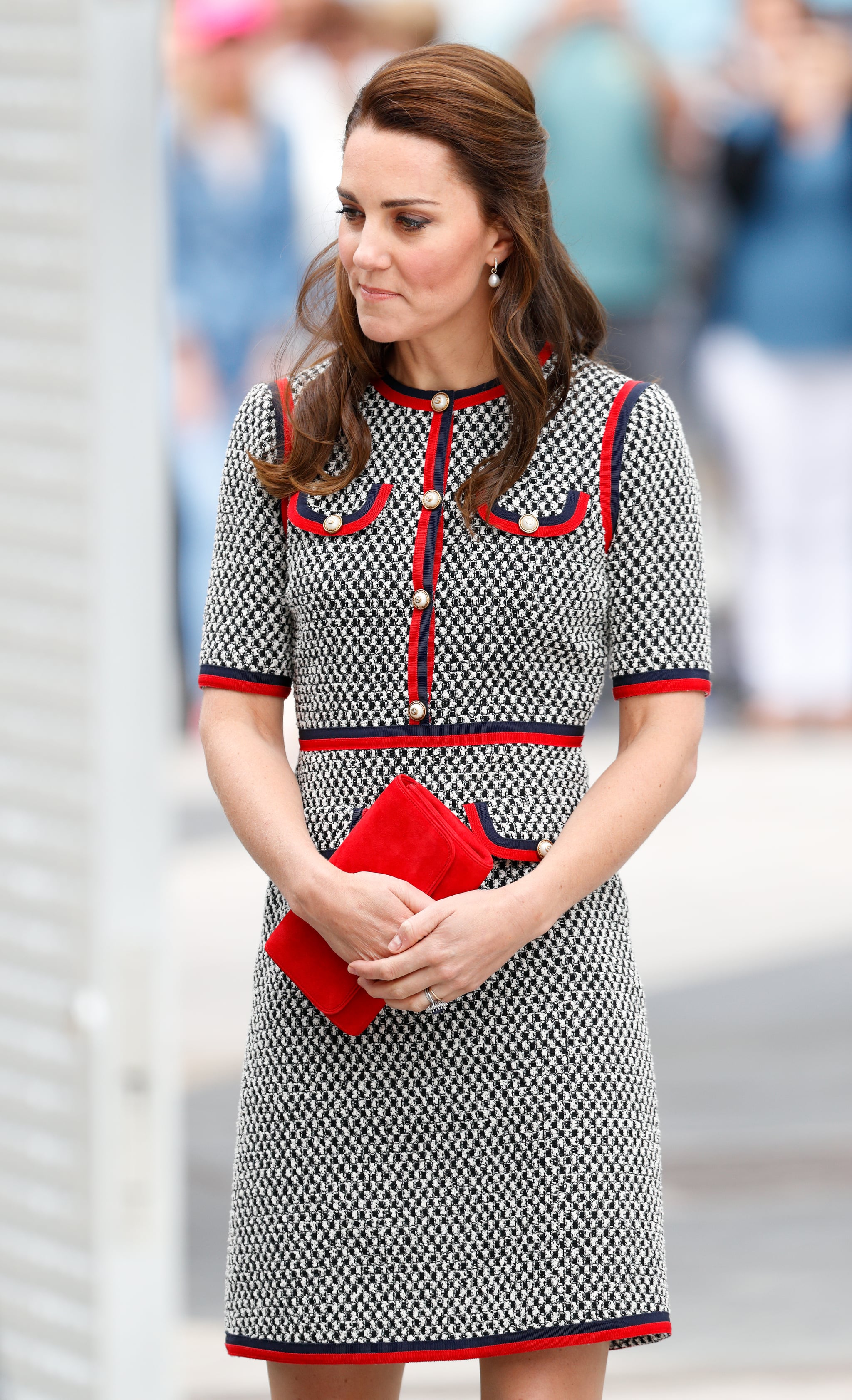 Gucci- Grosgrain Trimmed Cotton Tweed Mini Dress-Kate Middleton