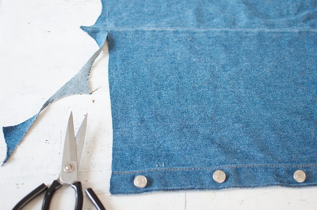 DIY Front-Split Denim Skirt