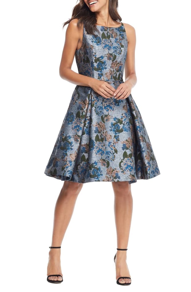 Gal Meets Glam Collection Darryn Floral Brocade Fit & Flare Dress