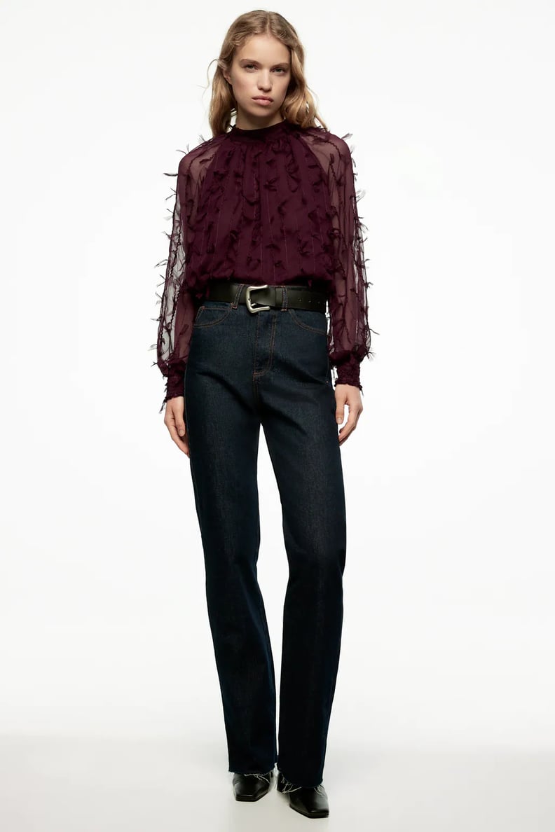 A Statement Top: Zara Fringed Blouse