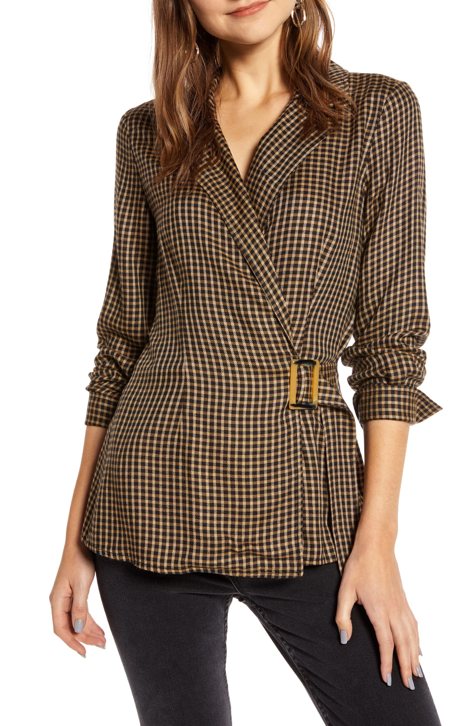 something navy plaid blazer