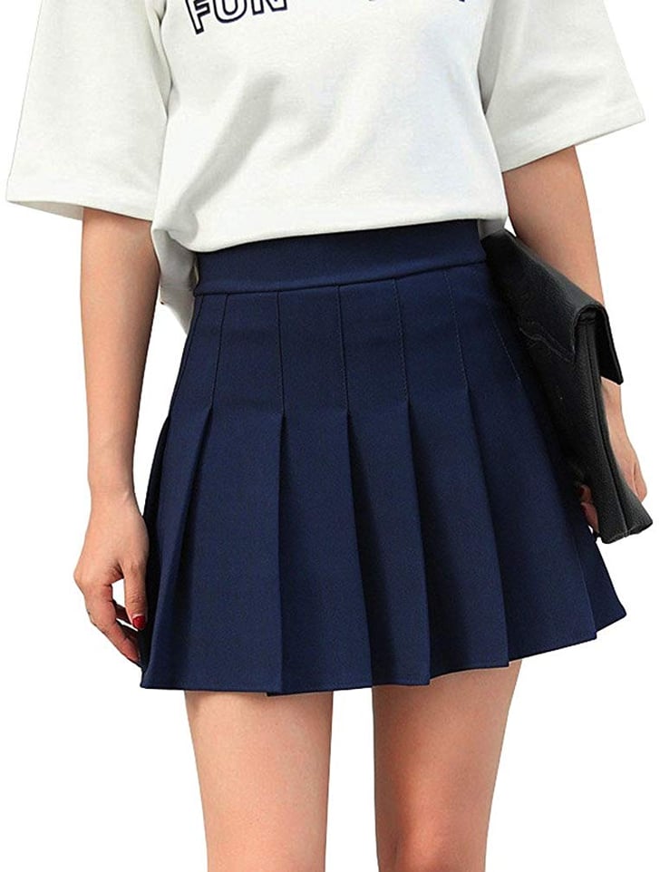 Hoerev Short High-Waisted Pleated Skater Tennis School Skirt | Euphoria ...