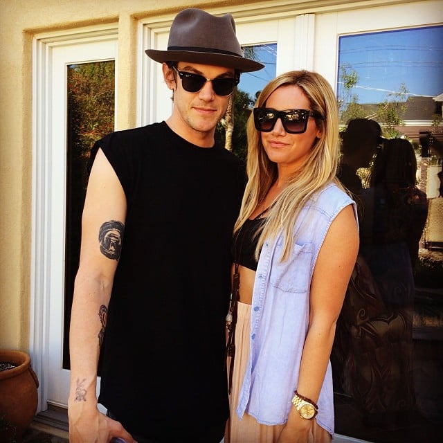 Ashley Tisdale posed for a picture during a family BBQ.
Source: Instagram user ashleytisdale