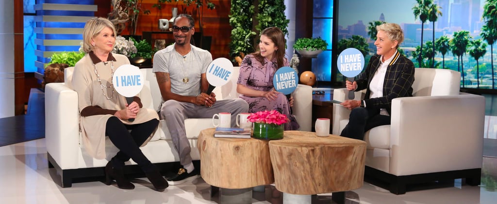 Martha Stewart, Snoop Dogg, Anna Kendrick on Ellen Oct. 2016