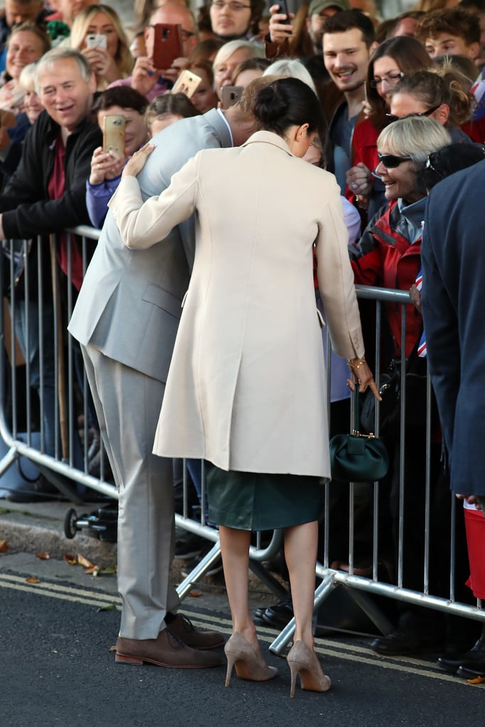 Meghan Markle's Green Hugo Boss Leather Skirt