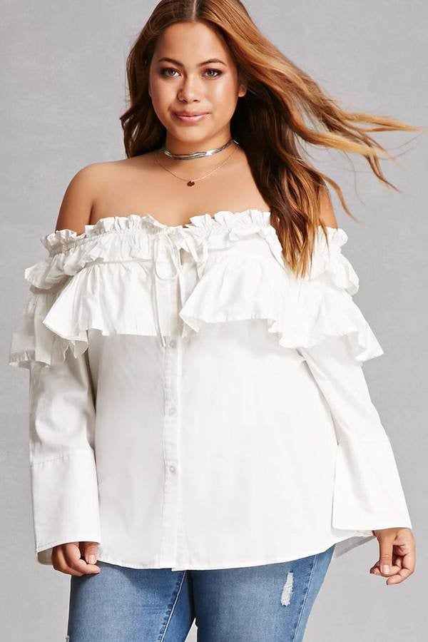 Forever 21 Ruffle Flounce Shirt