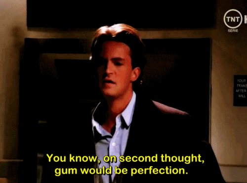 When He Tries Really Hard to Flirt Chandler Bing Lines From Friends