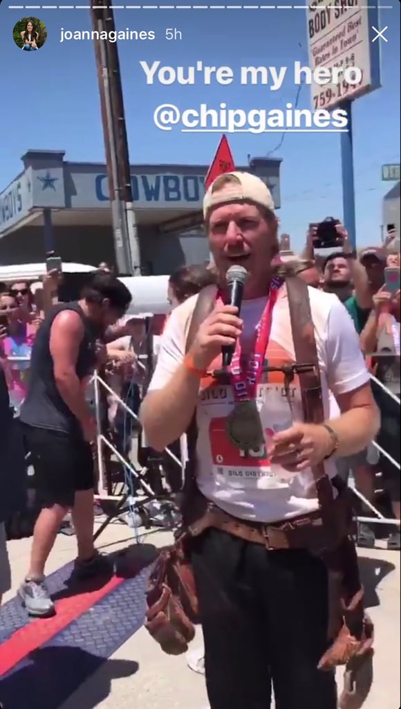 Joanna Gaines Supporting Chip For His First Marathon