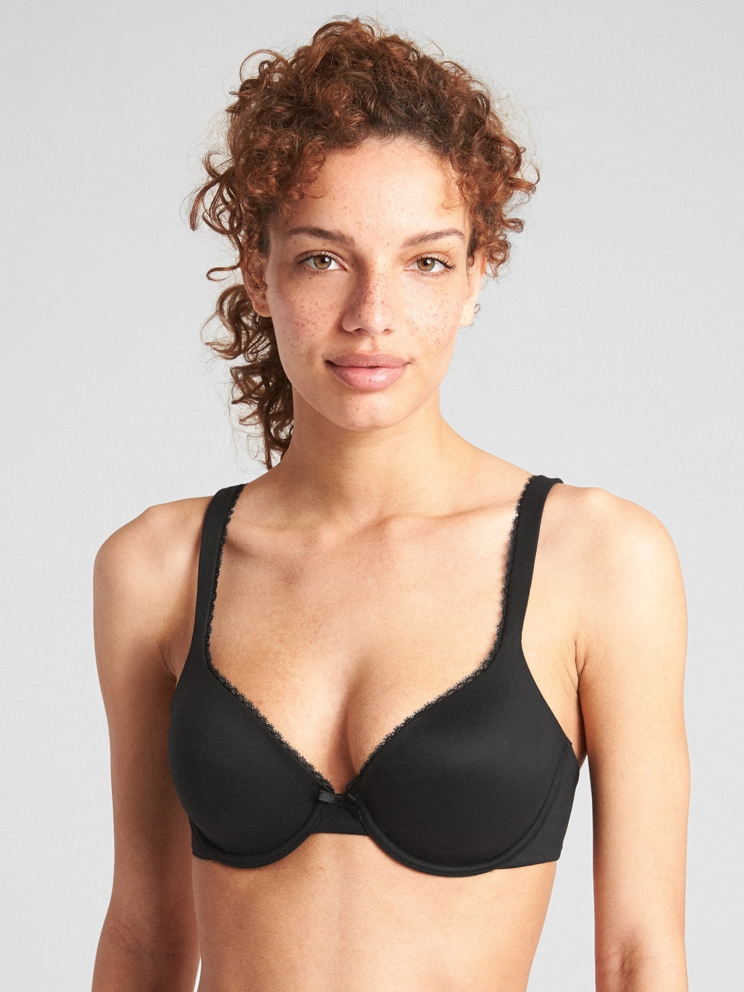 Bare Natural Double-Knit Plunge Bra