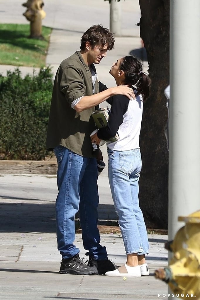 Ashton Kutcher and Mila Kunis Kissing in LA October 2018