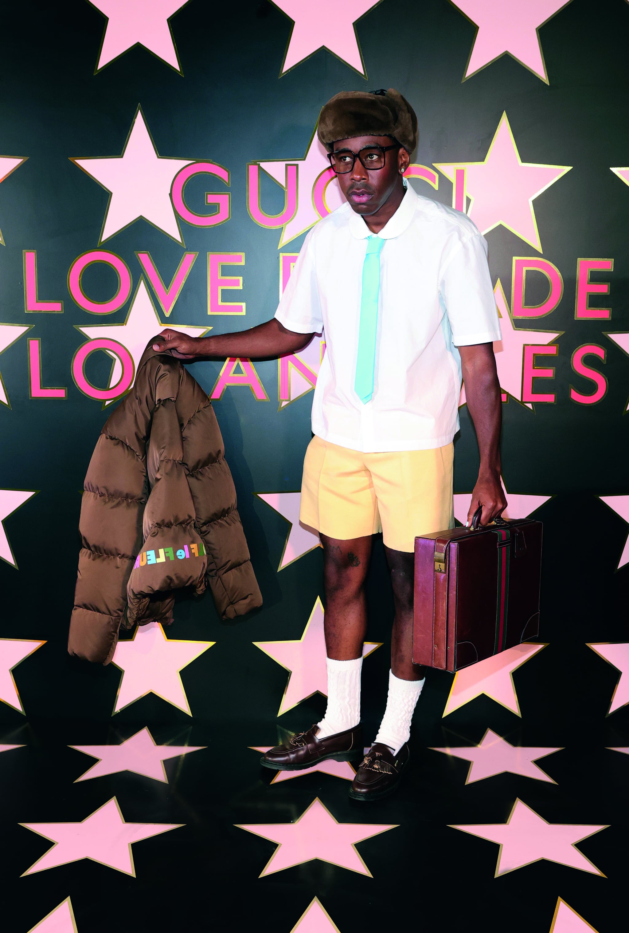 Tyler, the Creator at the Gucci Love Parade Runway Show, Gucci Shuts Down  Hollywood Blvd. With Macaulay Culkin on the Runway, Lizzo in the Front Row