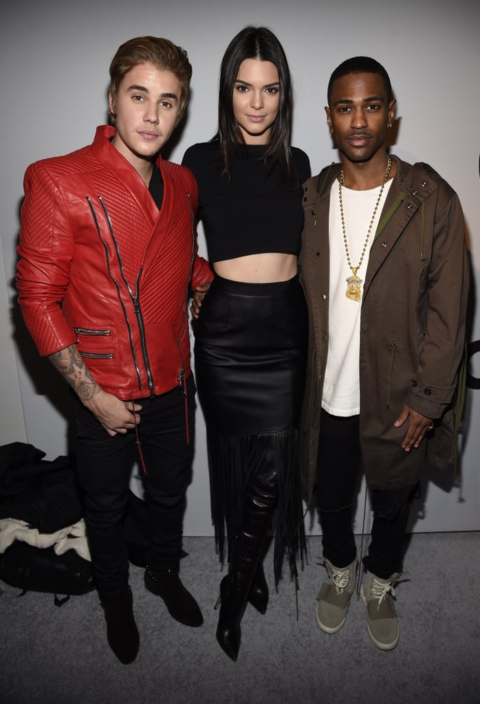 Kendall Jenner posed with Justin Bieber and Big Sean backstage at Kanye West's fashion show.