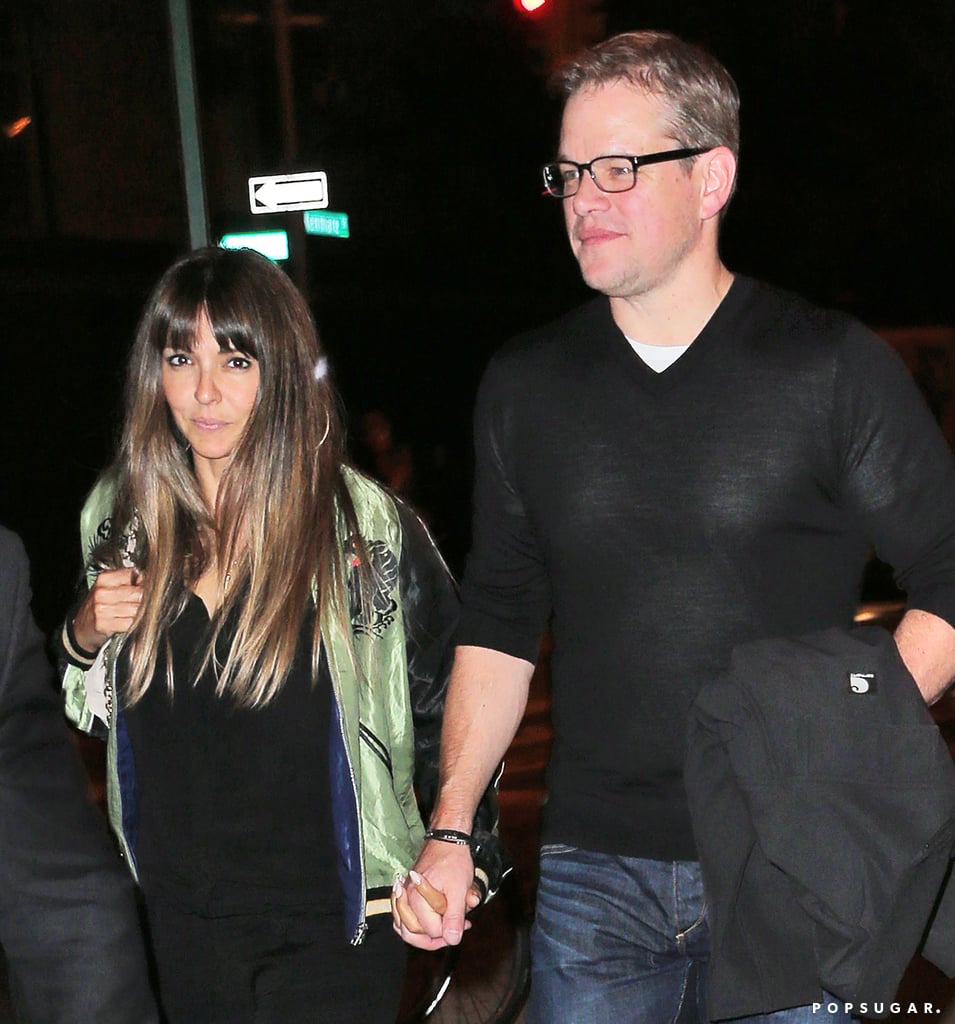Matt Damon at Dinner With Emily Blunt and Chelsea Clinton