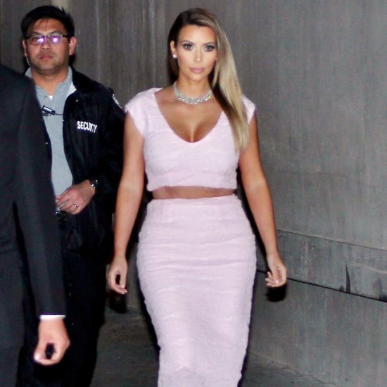 Kim Kardashian Pink Crop Top and Skirt