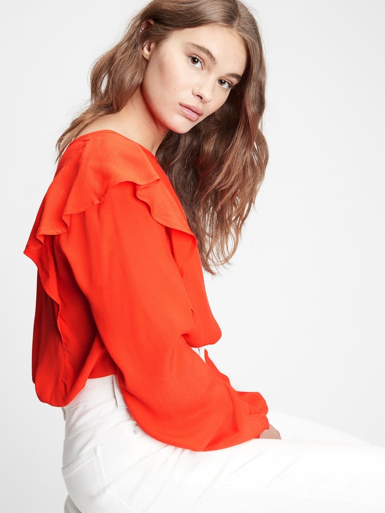 Gap Ruffle Shoulder Top