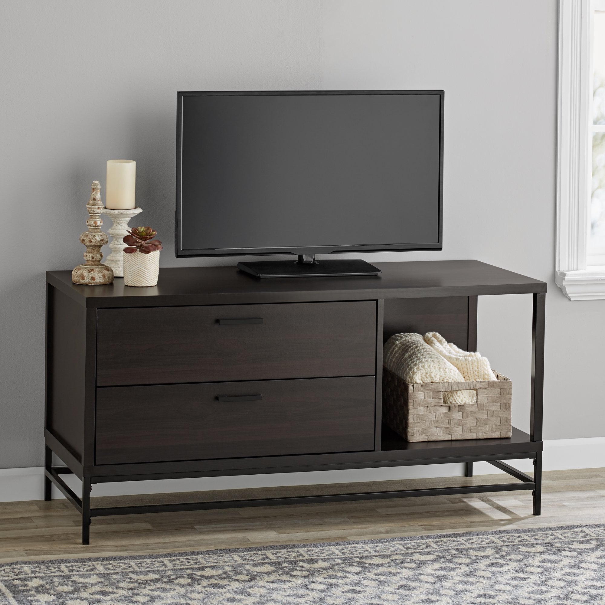 Mainstays 55 inch sliding sales door tv console
