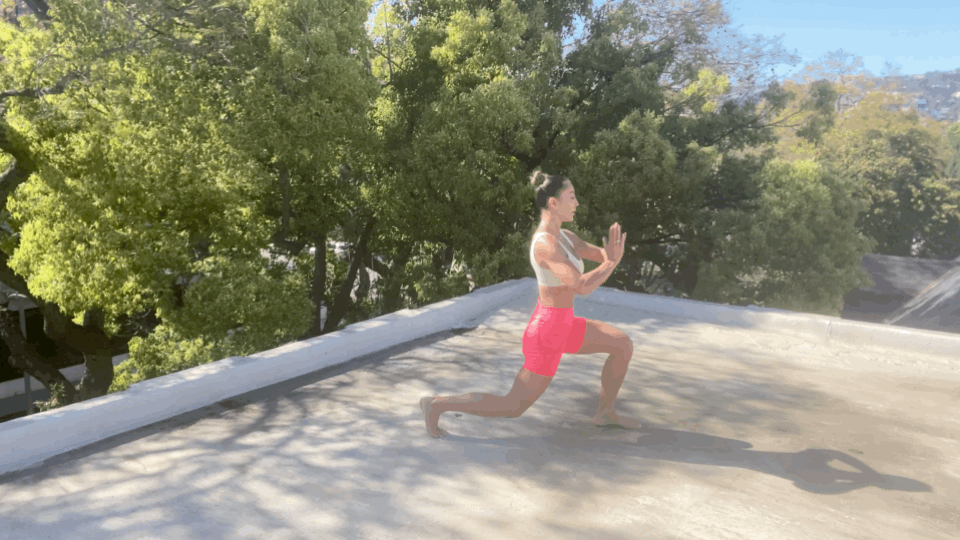 Lunge Step Back With Twist
