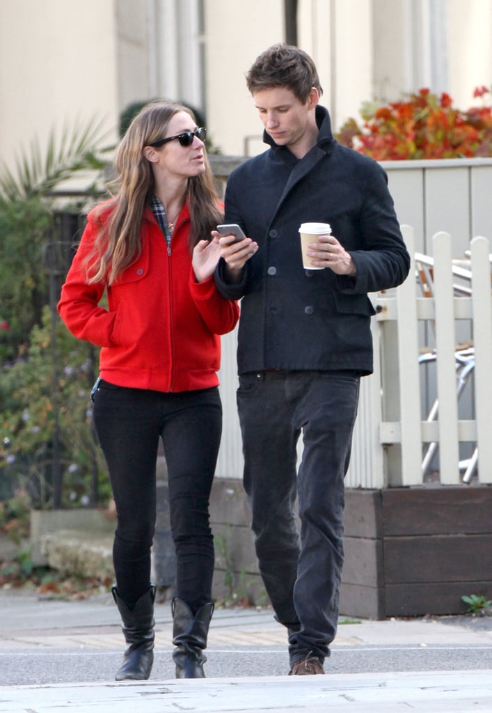 Eddie Redmayne and Hannah Bagshawe Kissing in London