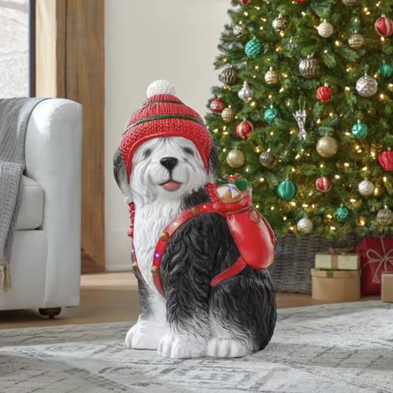 Home Depot's Sheepdog Holiday Dog Statue