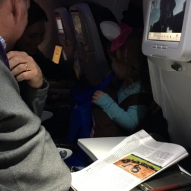 Dad Passed Out Candy During a Halloween Flight For His Kid