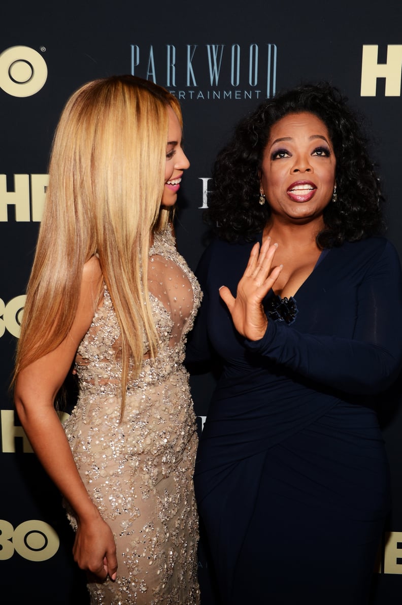 Oprah Winfrey looked unable to cope.