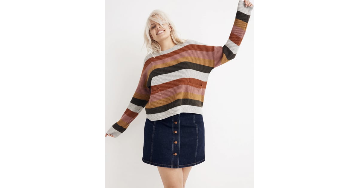 madewell patch pocket pullover sweater