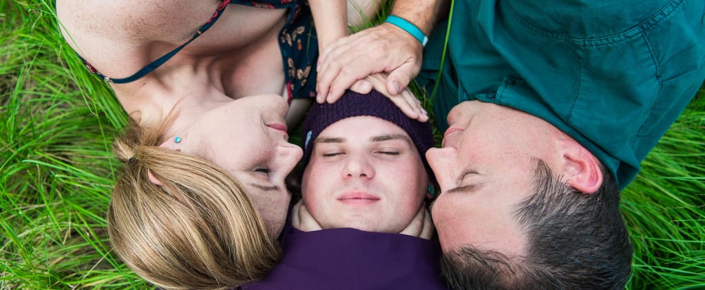 Couple Does Newborn Photo Shoot With Adult Son