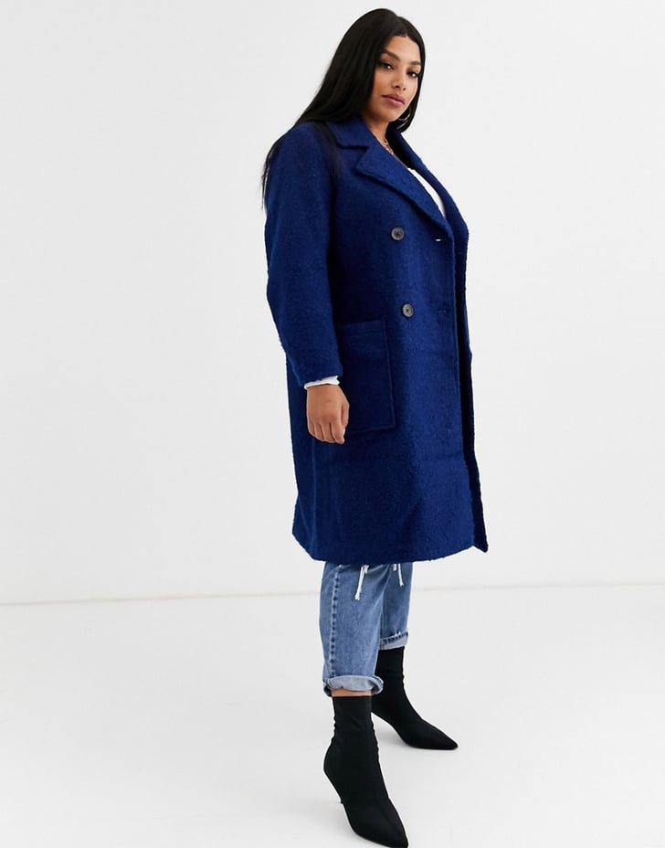 Simply Be Double Breasted Teddy Coat 