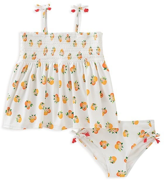 Kate Spade Orange Print Two-Piece Swimsuit