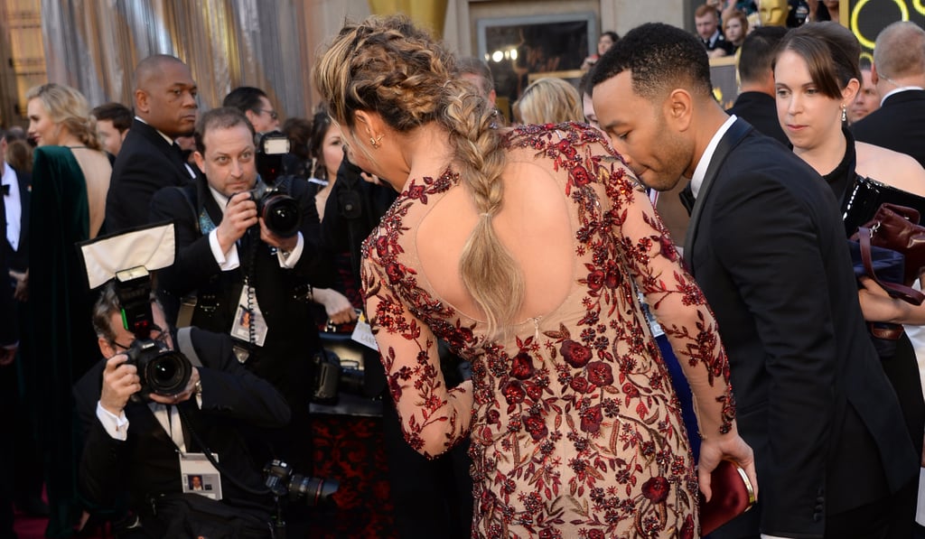 Chrissy Teigen's Hair at the Oscars 2016