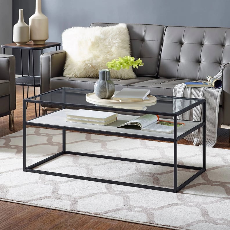 Saracina Home Modern Reversible Shelf Coffee Table