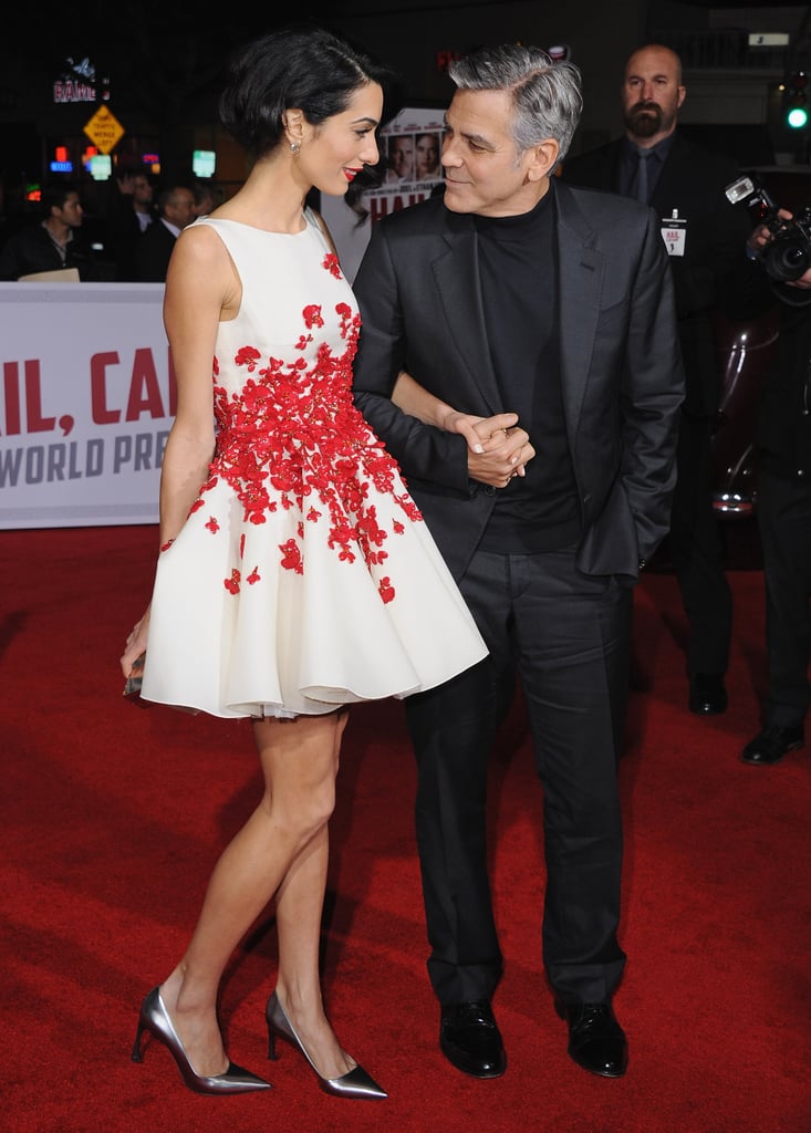 George and Amal Clooney on Hail, Caesar! Red Carpet