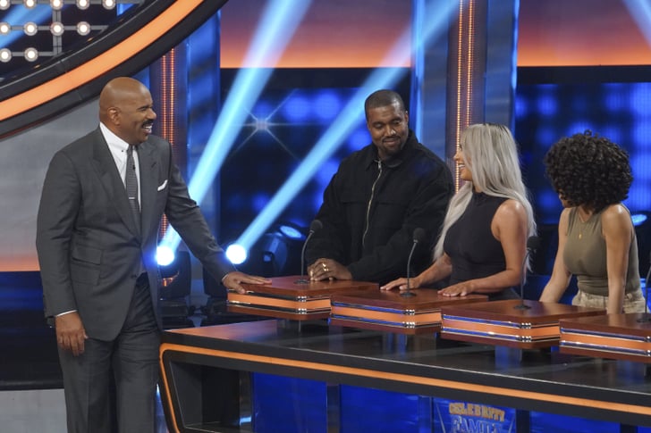 kim kardashian on family feud set kim kardashian on family feud set