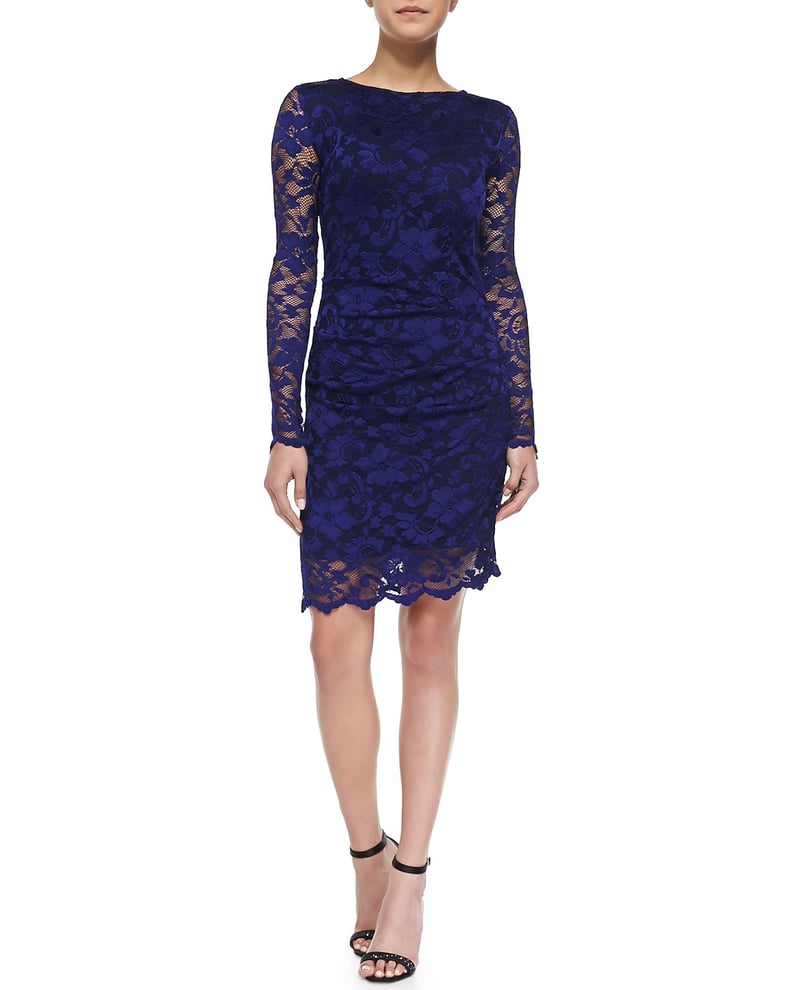Caitlyn Jenner Wearing Blue Lace Dress | POPSUGAR Fashion
