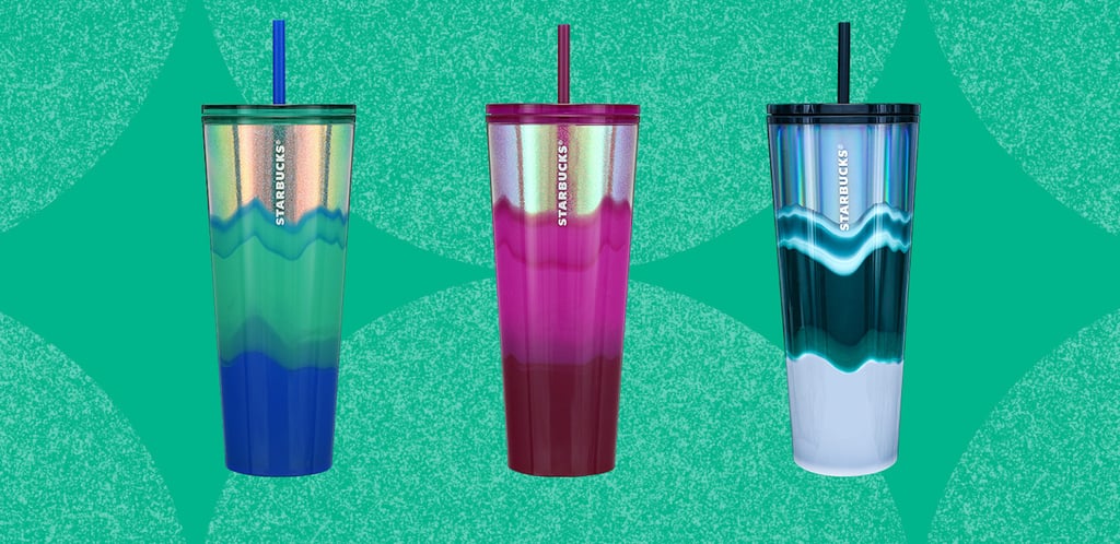 Starbucks Spearmint and Blue and Sangria Wave Cups