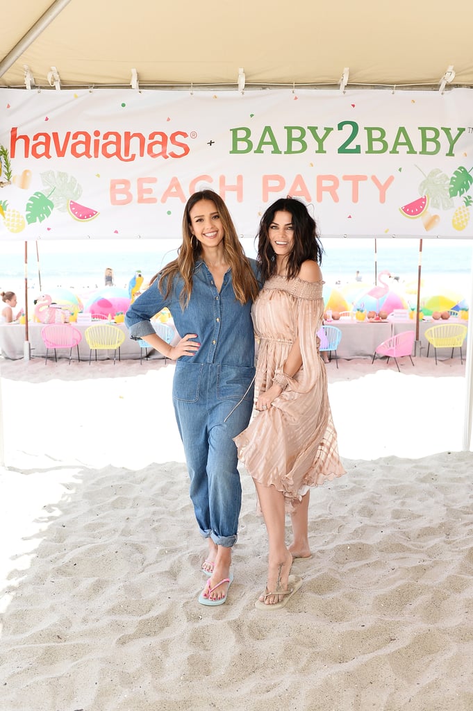 Jessica Alba's Denim Jumpsuit