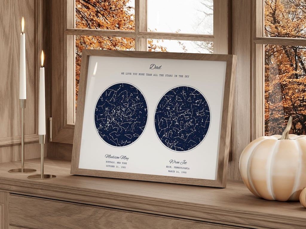 Personalized Night Sky Father Daughter Print
