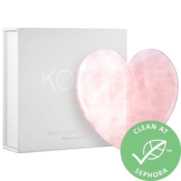 A Gua Sha Tool: Kora Organics Rose Quartz Heart Facial Gua Sha