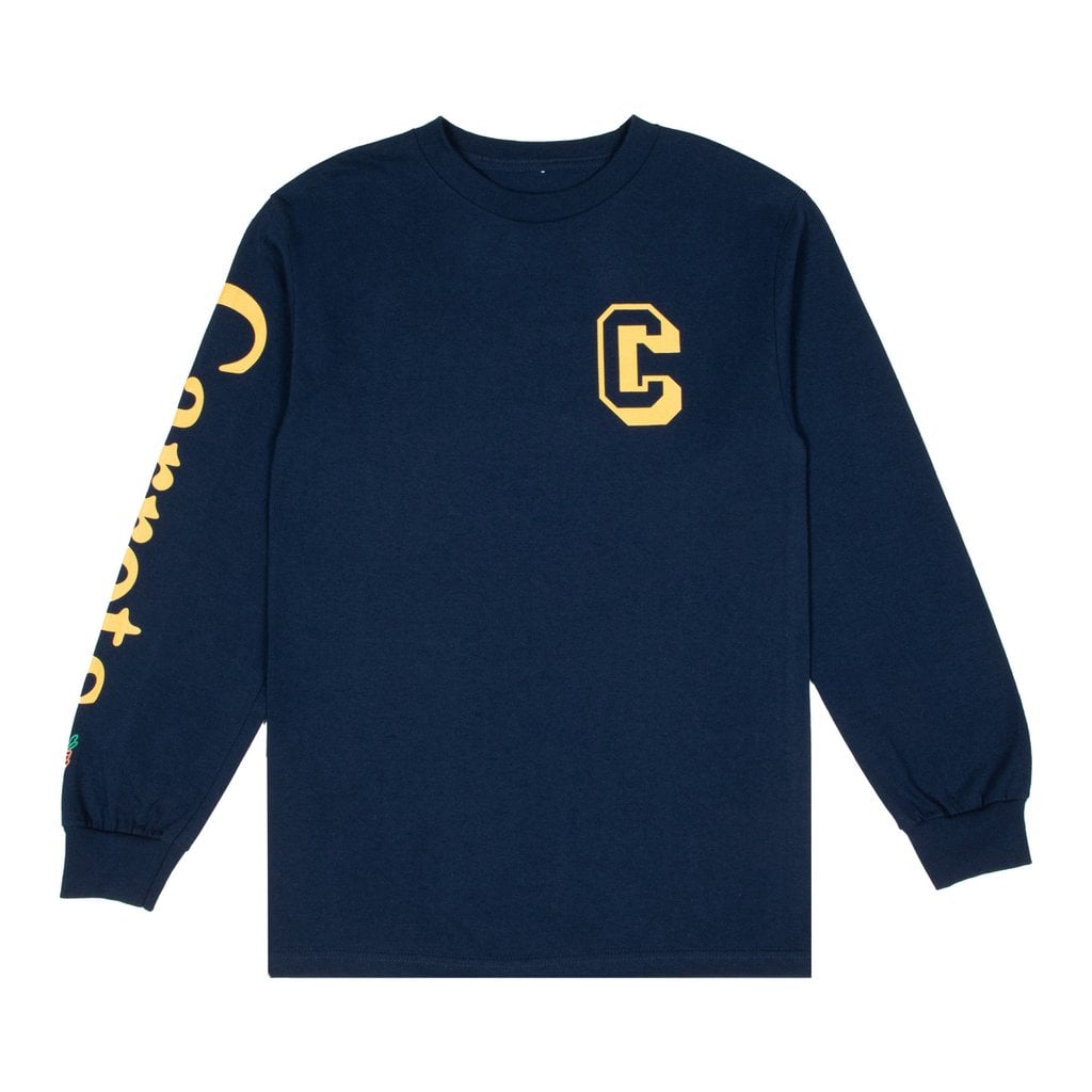 Collegiate Longsleeve Shirt in Navy