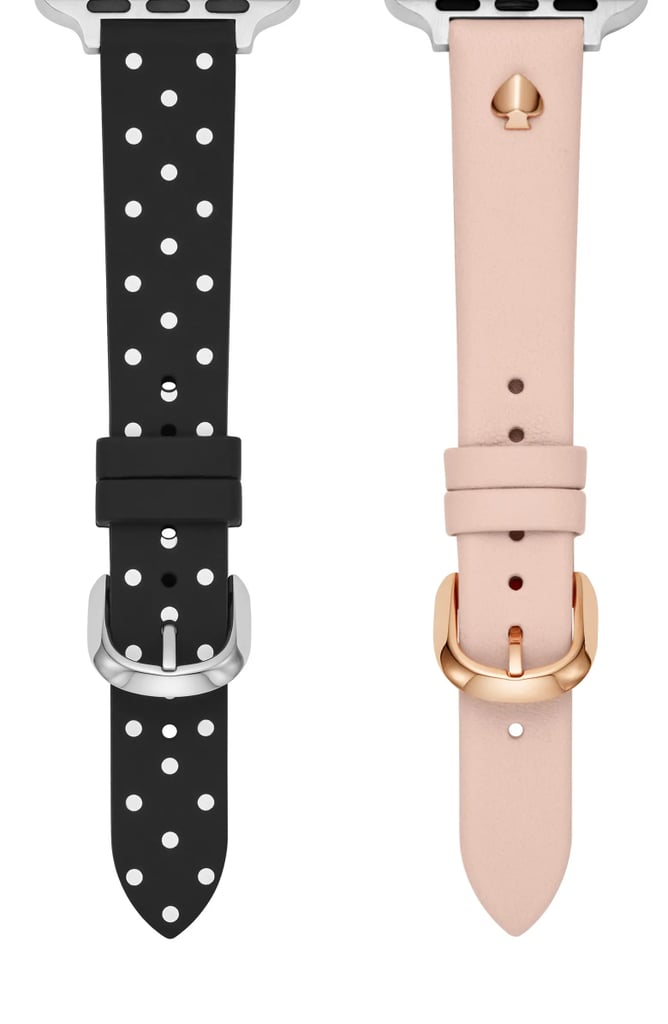 A Playful Set: Kate Spade New York Leather Apple Watch in Blush & Dot 2-Pack Band Set