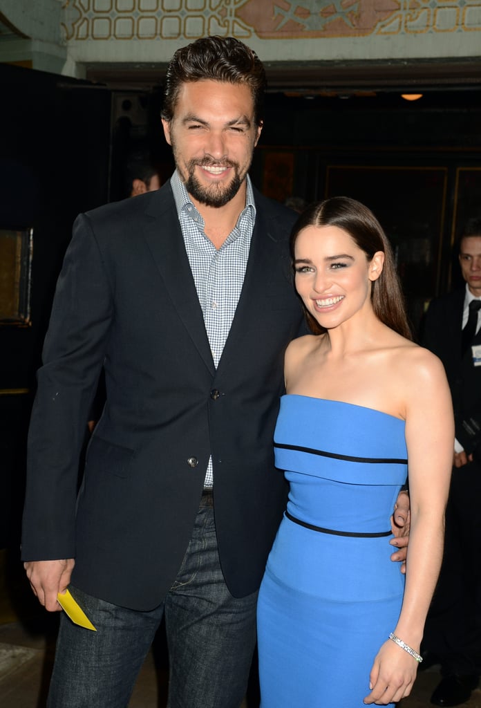 Best Pictures Of Jason Momoa And Emilia Clarke Popsugar Middle East Celebrity And Entertainment