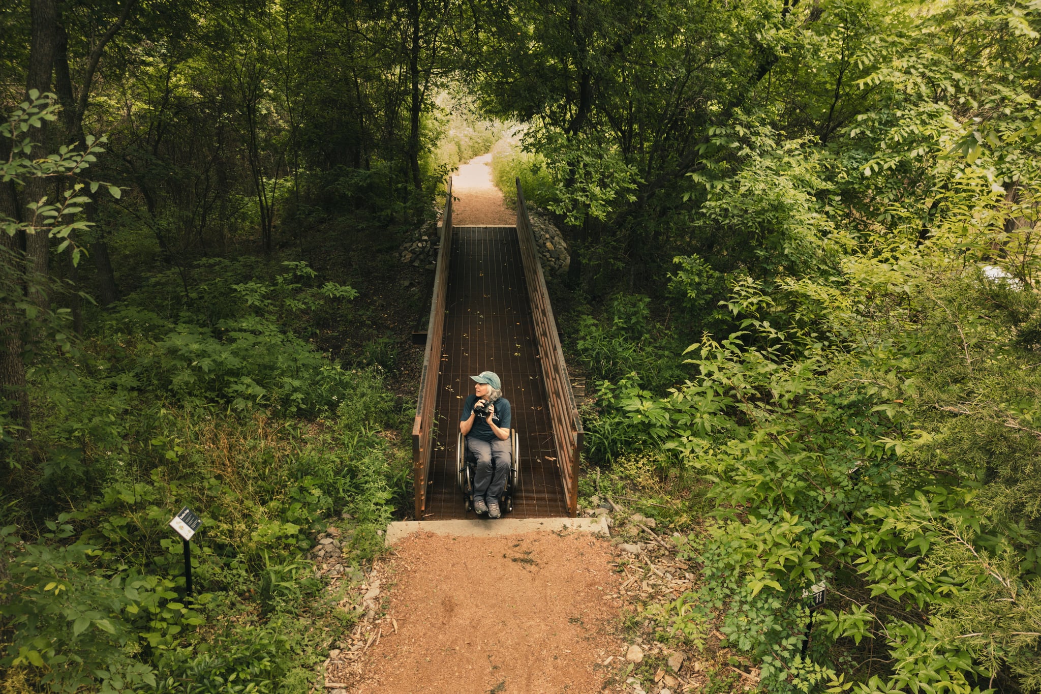 A Celebration of Inclusivity on a new accessible trail at Travis Audubon's sanctuary, Blair Woods Nature Preserve in Austin, Texas with Virginia Rose, founder of Birdability and board member of Travis Audubon.