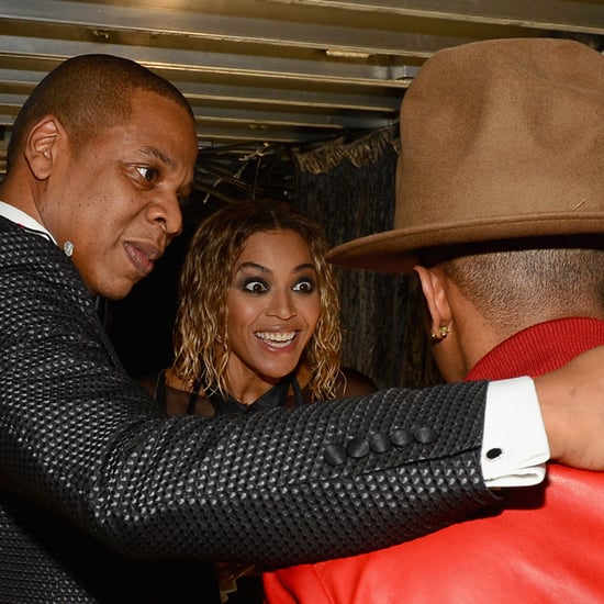 Beyonce and Jay Z With Pharrell at the 2014 Grammys